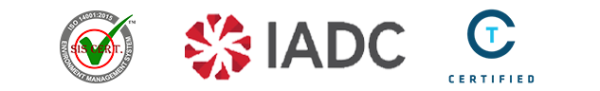 ISO 9001:2015 quality management system, IADC and certification marks shown on the previous TirexPE website