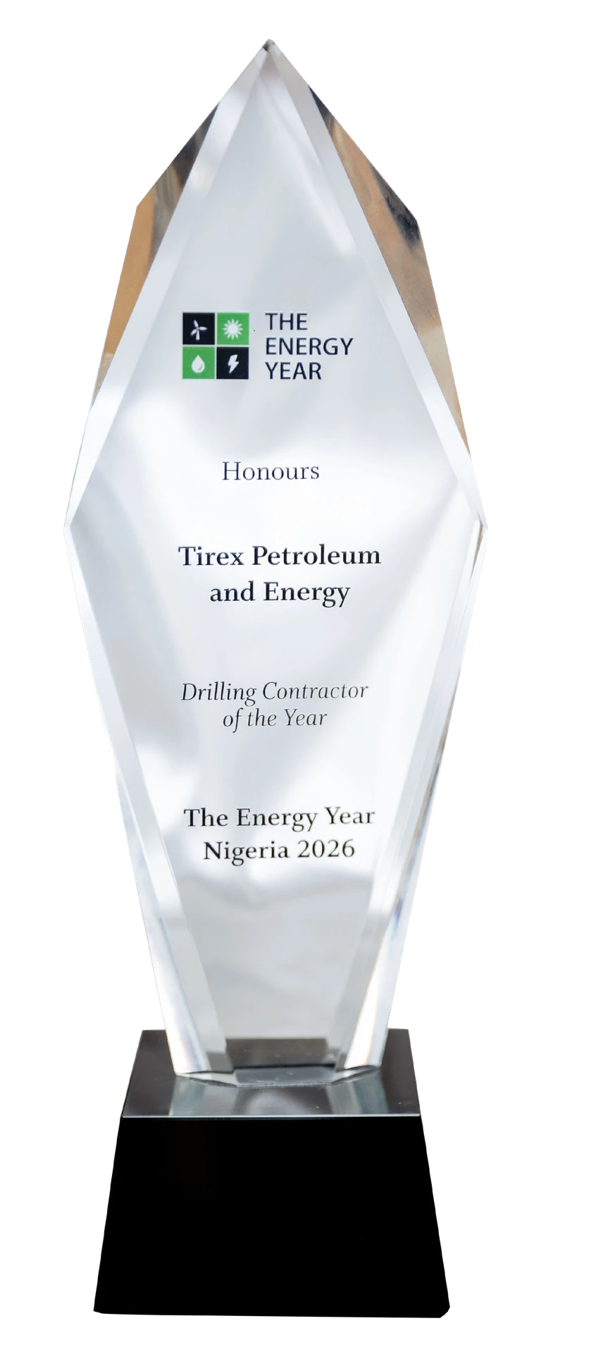 Tirex Petroleum and Energy's Drilling Contractor of the Year trophy, The Energy Year Nigeria 2026